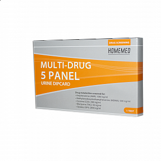 HOMEMED Multi-Drug 5 Panel Dipcard Single